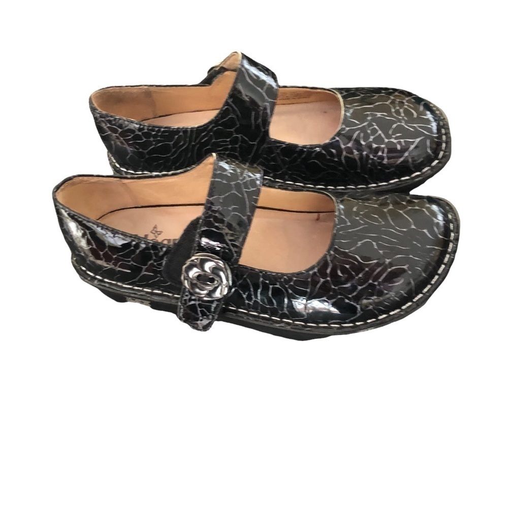 Alegria Women's Paloma Patent Leather Mary Jane Shoes Black Pal-541 36/6~6.5